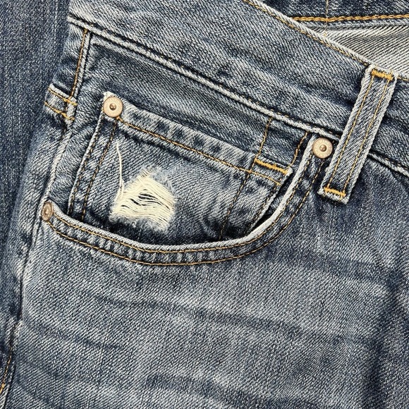 7 For All Mankind Paxtyn Men's Jeans 31x29 Slim Skinny Distressed Denim Grunge - Picture 5 of 15